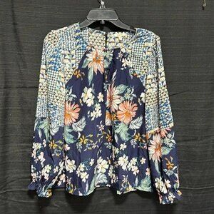 JODIFL Boho Floral Patchwork Long Sleeve Blouse / Size M / Box‎ 19-5